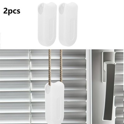 Weiß Kunststoff Rollo Schnurspanner 2 Stück Auto Lock Anti Drop Artikel