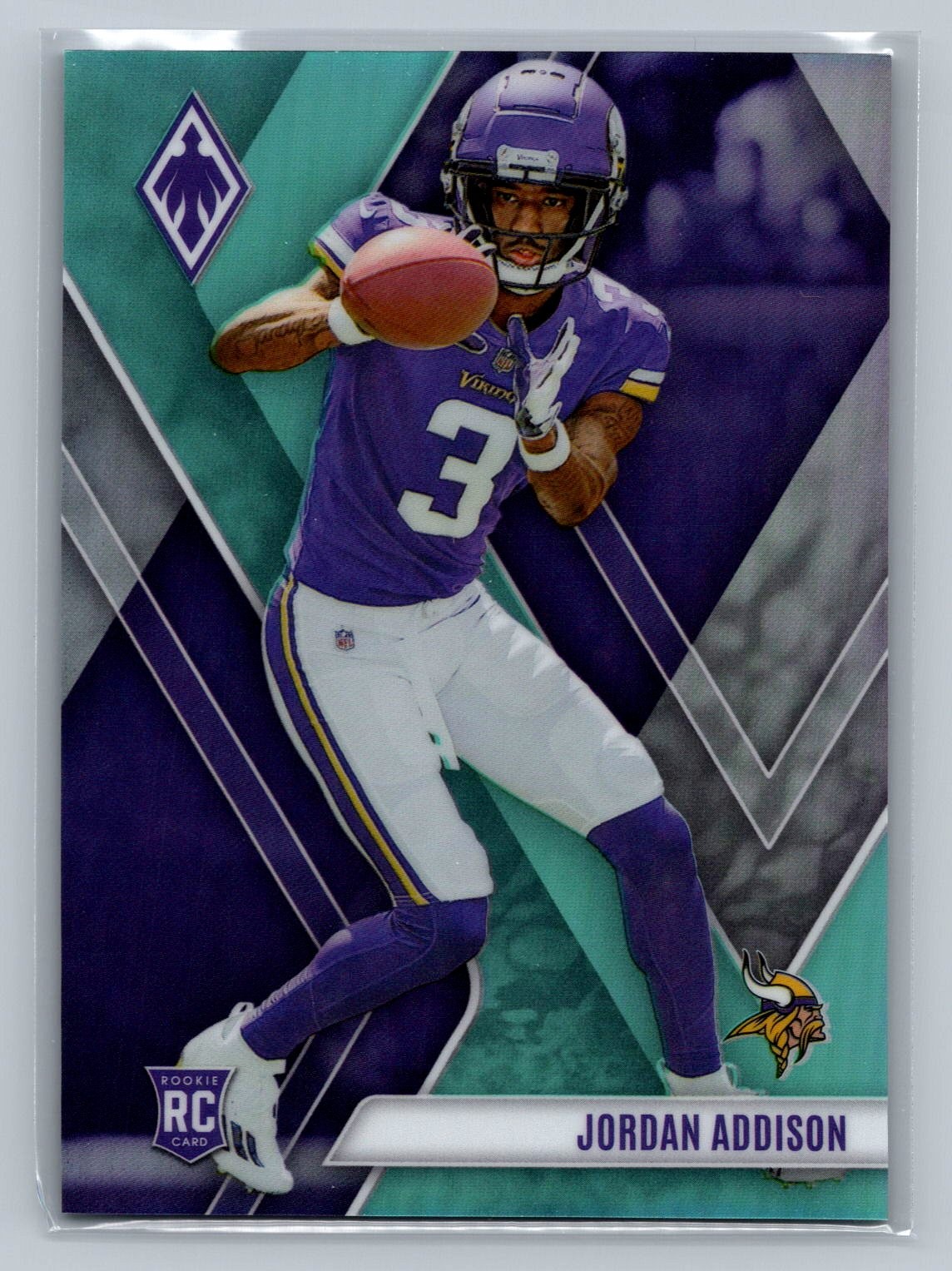 2023 Panini Phoenix Jordan Addison Teal #/150 Rookie #109
