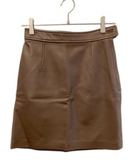 Steven Alan Sheep Leather Mini Skirt Brown Used