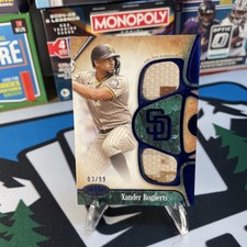 2026 Topps Tier One Dual Relics Multi Color Patch Xander Bogaerts Blue 3/99