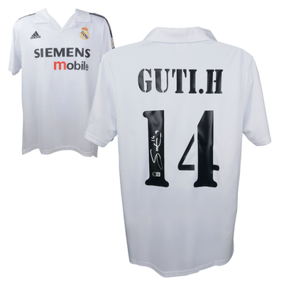 Guti Hernandez Signed Real Madrid FC Home Soccer Jersey #14 with