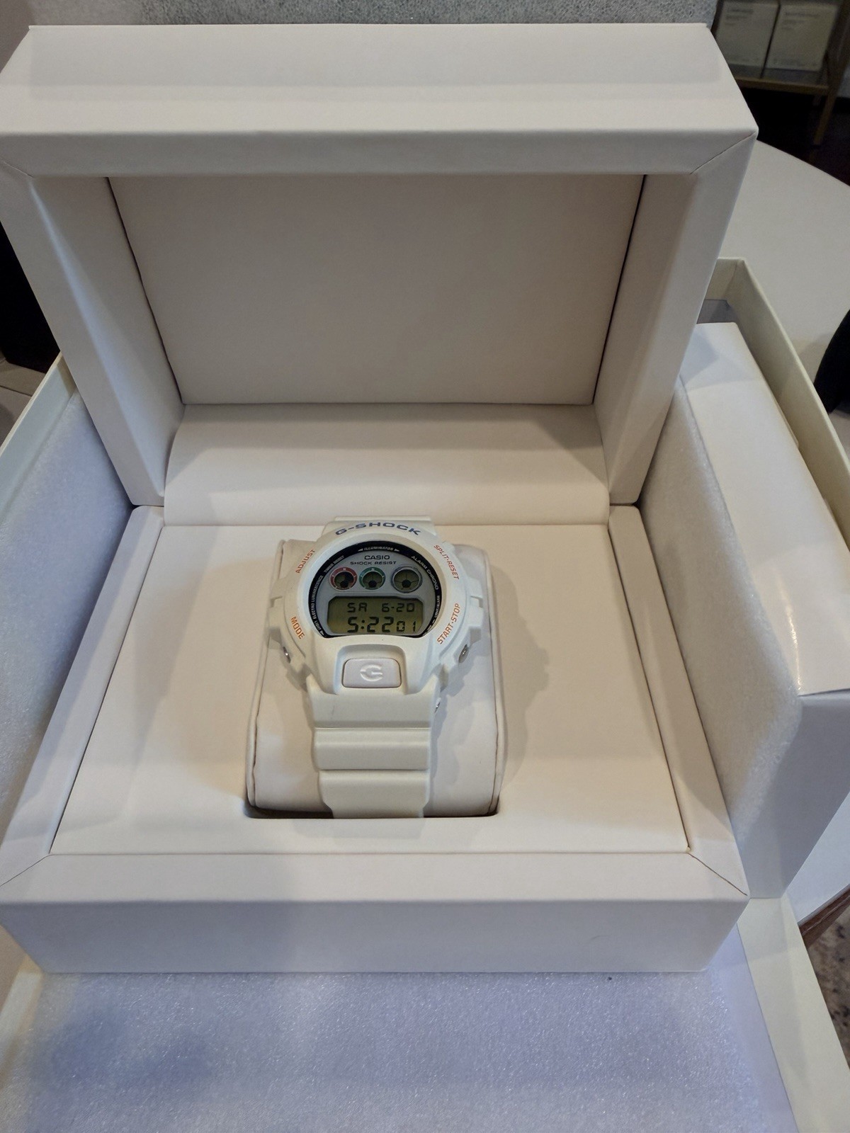 CASIO G-SHOCK John Mayer Hodinkee White Resin Digital Quartz Watch Box Manual