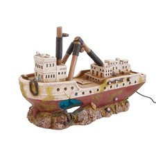 Top Fin Shipwreck Aquarium Decoration - Fish Tank Decor - Large