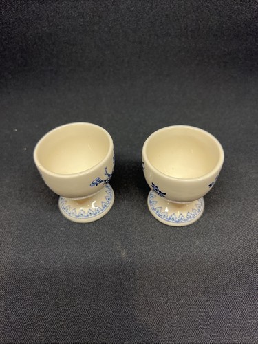 2 tazas de huevos dobles de porcelana Blue Mason’s England vintage - Imagen 5 de 10