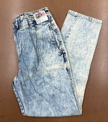 #ad Vintage 1980s Honors High Rise Acid Wash Tapered Mom Jeans $25.00