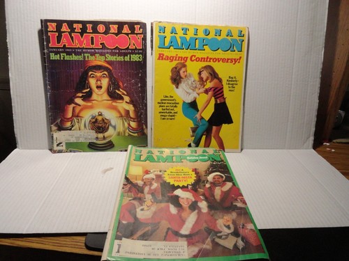 3 - VINTAGE NATIONAL LAMPOON MAGAZINES - 1973 JANUARY , FEBRUARY & DECEMBER