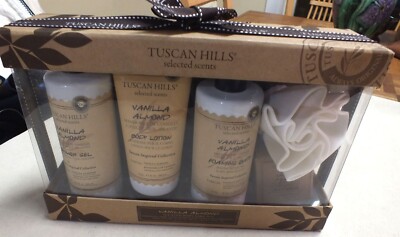 Tuscan Hills Selected Scents Vanilla Almond 5 Piece Body Care Gift