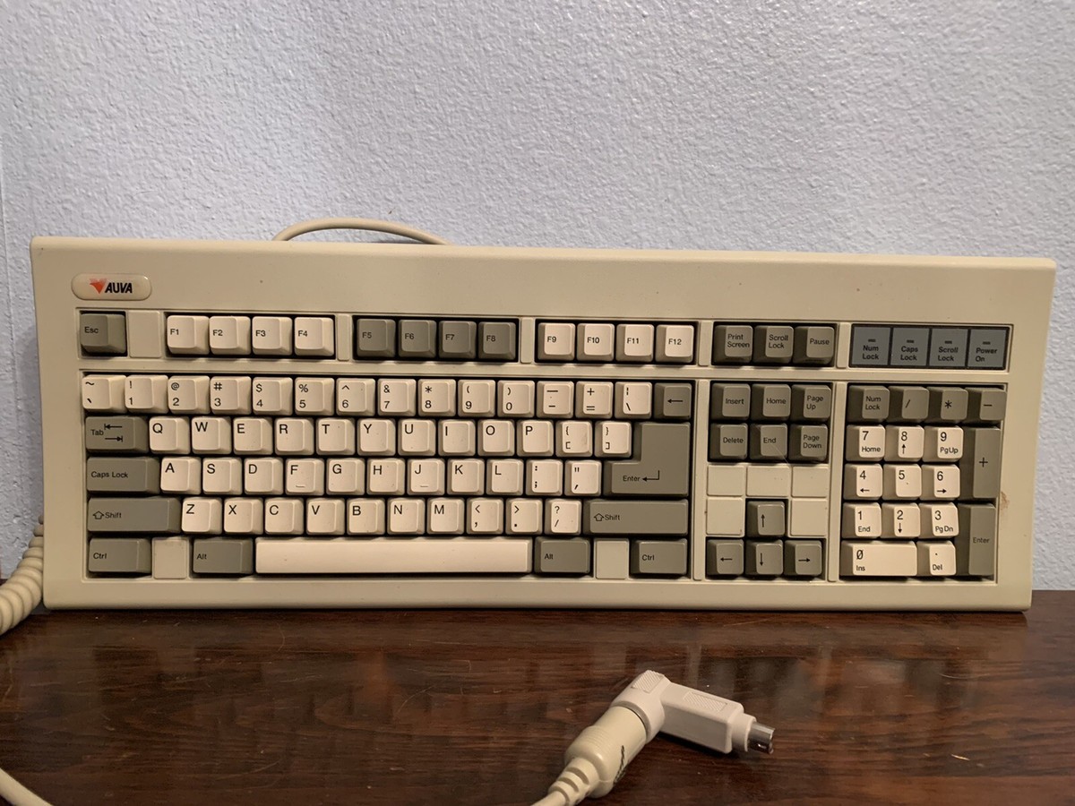 VTG Clicky PS2 RARE Auva IBM Wire Connected Keyboard | eBay