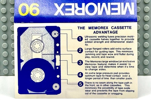 MEMOREX HIGH BIAS 90 TIPO II 1978 EE. UU. CINTA DE CASETE EN BLANCO (1) (NUEVO) - Imagen 5 de 8