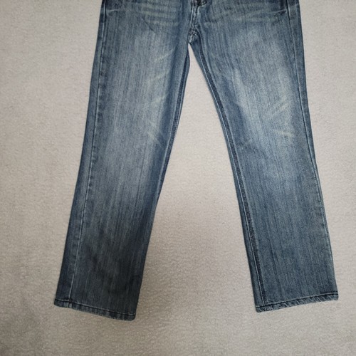 F.U.S.A.I Jeans Boys Size 14 Dark Wash Distressed Straight Leg Modern Denim - Picture 6 of 15