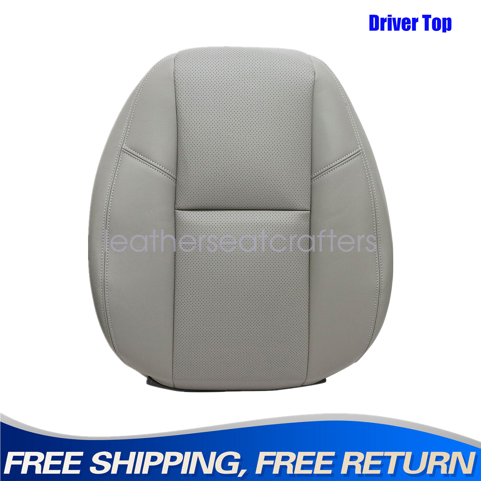 2009-2014 Chevy Avalanche Driver Side Gray Perforated Leather Seat Cover