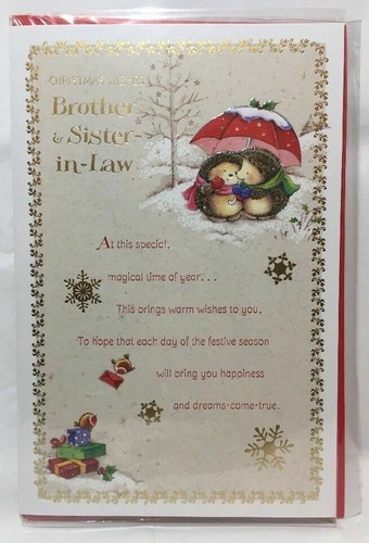 Christmas Card Traditional Brother Sister Mum Dad Xmas Greeting Cards -in-Law - Picture 21 of 182