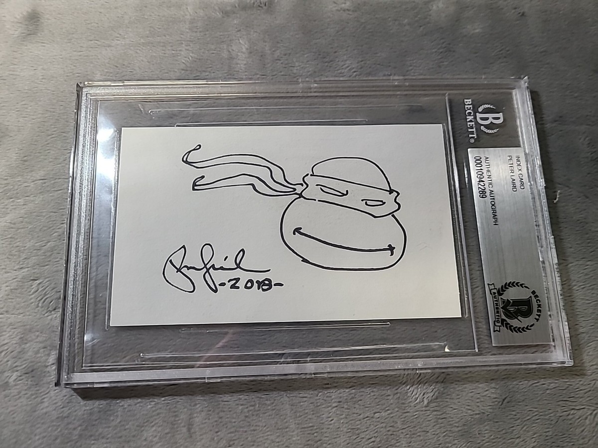 【新品未開封】レア 満田先生直筆サイン入り メジャー 激闘中学生編セット Peter Laird Signed Index Card BAS TMNT With Sketch Rare!! | eBay