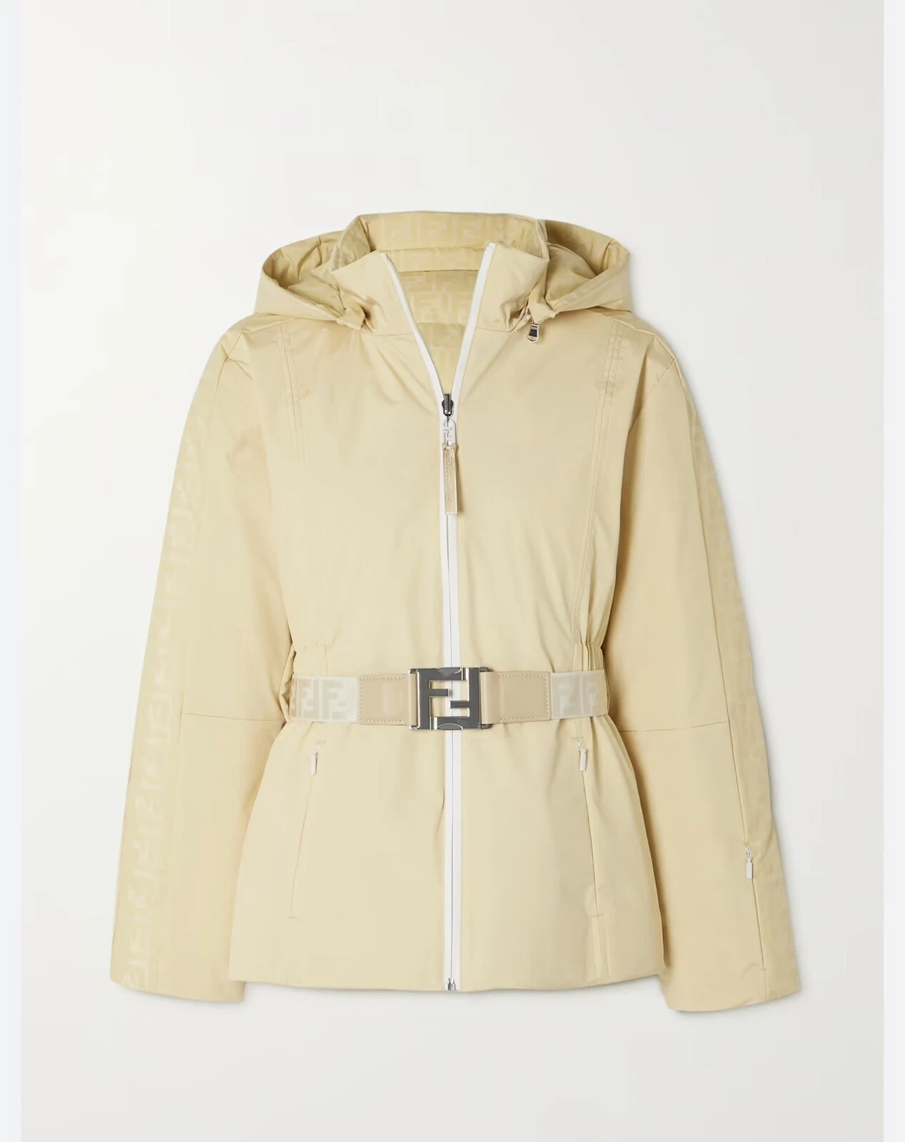 Giacca da sci bianca crema Fendi taglia EU 44 us 8