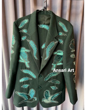 Men's Green 2Pc Bespoke customized Designer western wedding cocktail prom outfit