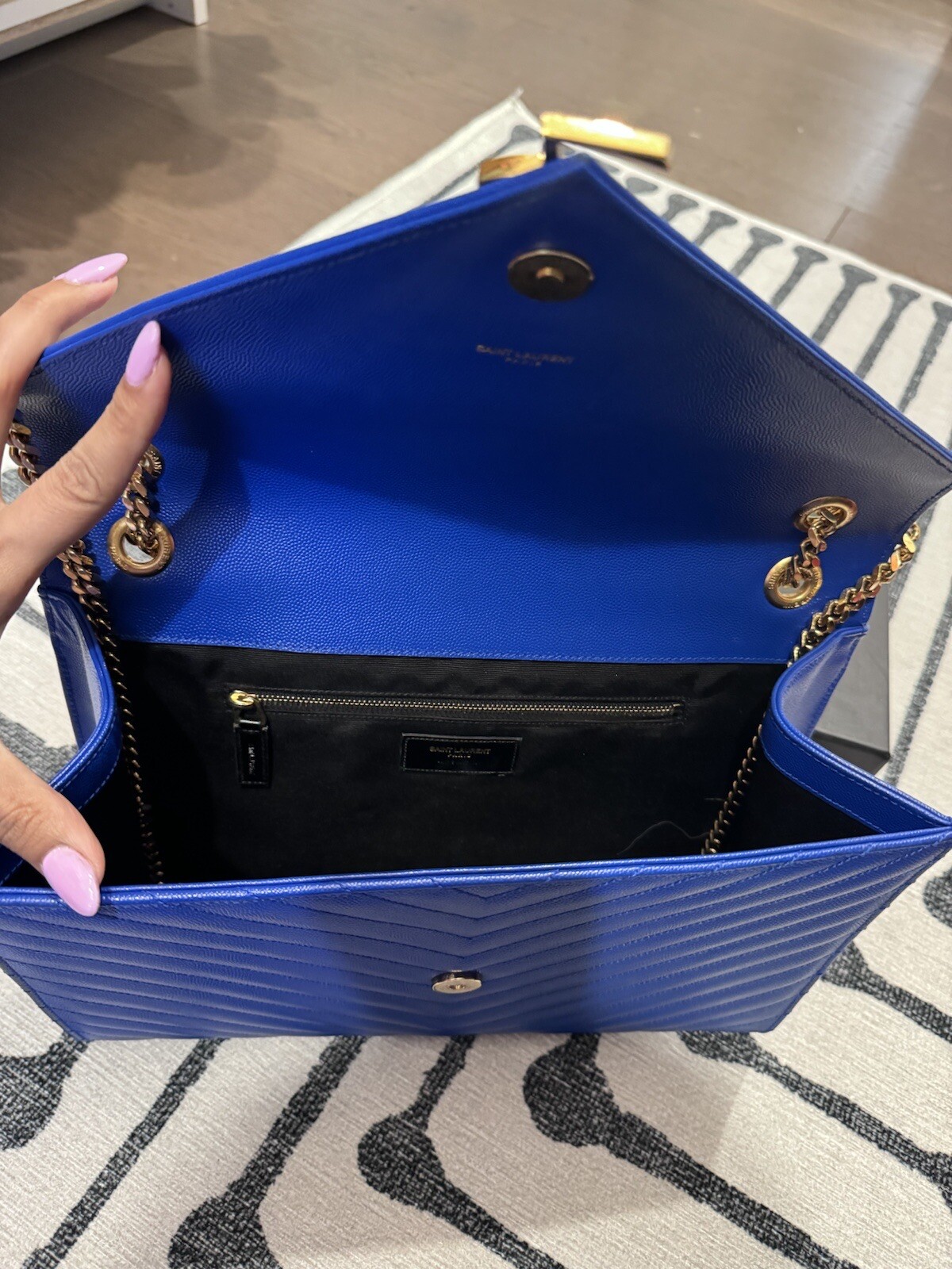 Borsa a cassandra Saint Laurent YSL blu