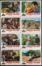 HERO'S ISLAND Orig Movie Lobby Card Poster Set James Mason Early South Carolina
