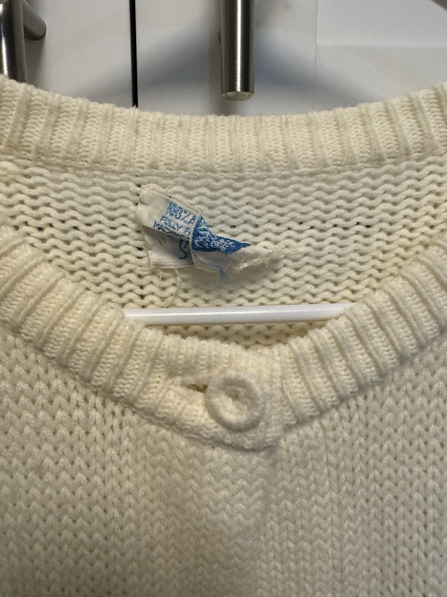 Women's Large Sears Vintage 60's Embroidered Flowers Cardigan