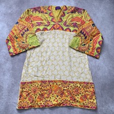 Sana Safinaz Shalmar Kameez Size Small Pakistani Designer Yellow Embroidered Top