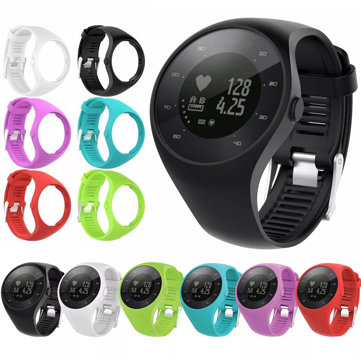 Silicone Replacement Bande Bracelet de Montres Pour Polar M200 GPS
