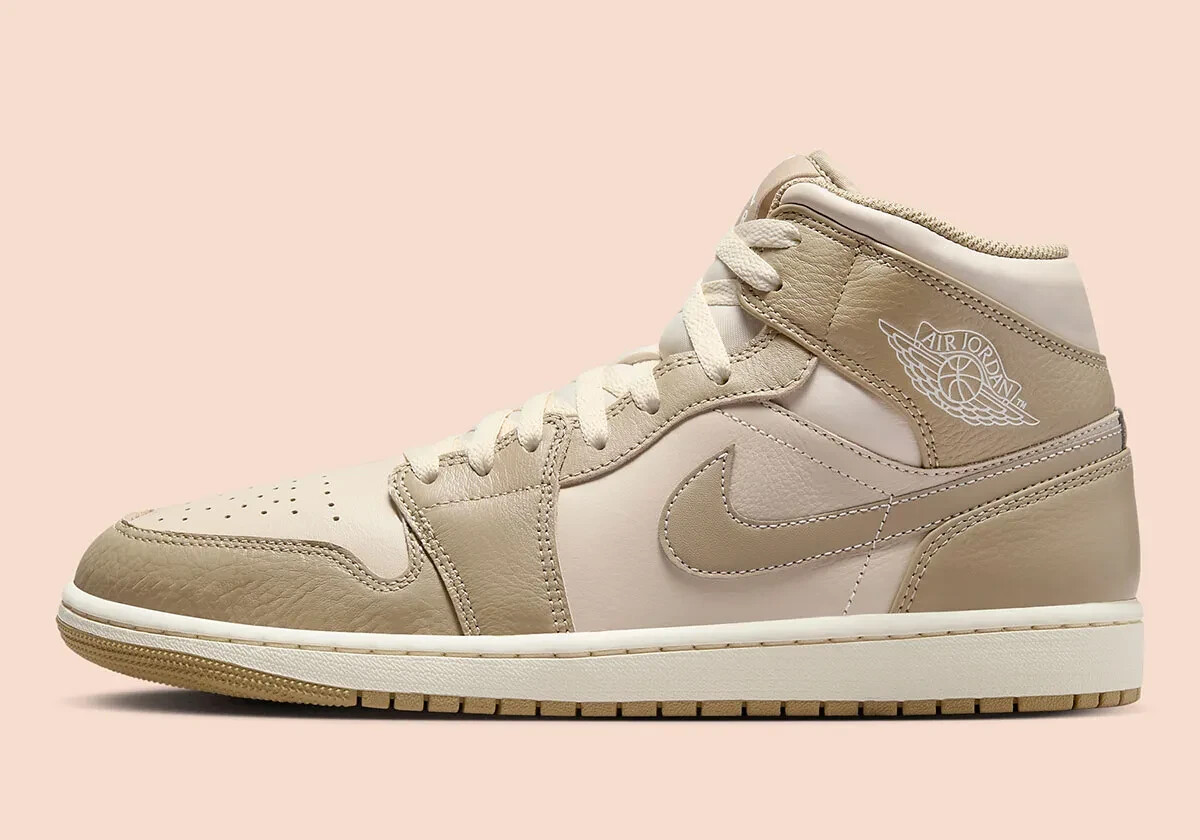 ダブルボタンフレアテロンチ　ライトベージュ Nike Air Jordan 1 Mid Shoes 'Legend Light Brown' HF4830-203 Men's