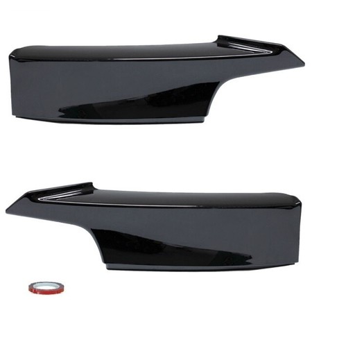 2 LAME SPLITTER AVANT NOIR BRILLANT POUR PARECHOC BMW SERIE 3 F30 F31 PACK M - Picture 2 of 5