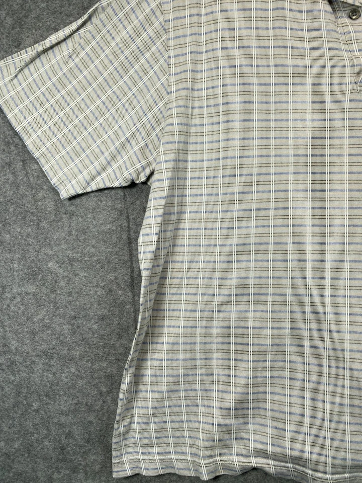 Camisa Polo de Golf Grand Slam Adulto Hombre XL Beige Cuadros Informal Trabajo Manga Corta 1 Foto 3 de 4