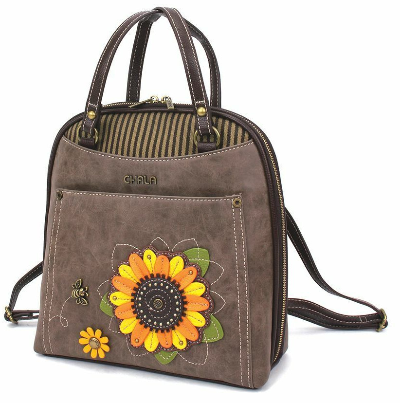 Chala Indigo Blue Turtle Convertible Backpack Purse Faux  display picture 1