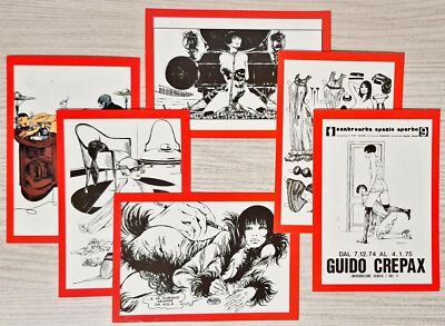 Guido Crepax Valentina 6 Postcards Lo Vecchio