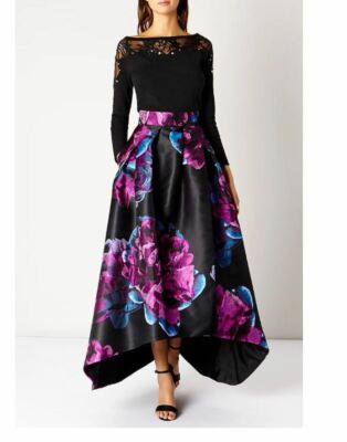 Coast Exeter Jacquard Skirt, Multi UK RRP £179 LN011 DD 02