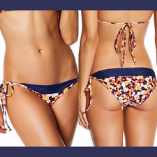 NWT Rachel Pally  Medium  Mesh Naxos Bikini Bottom Floral-Navy C206