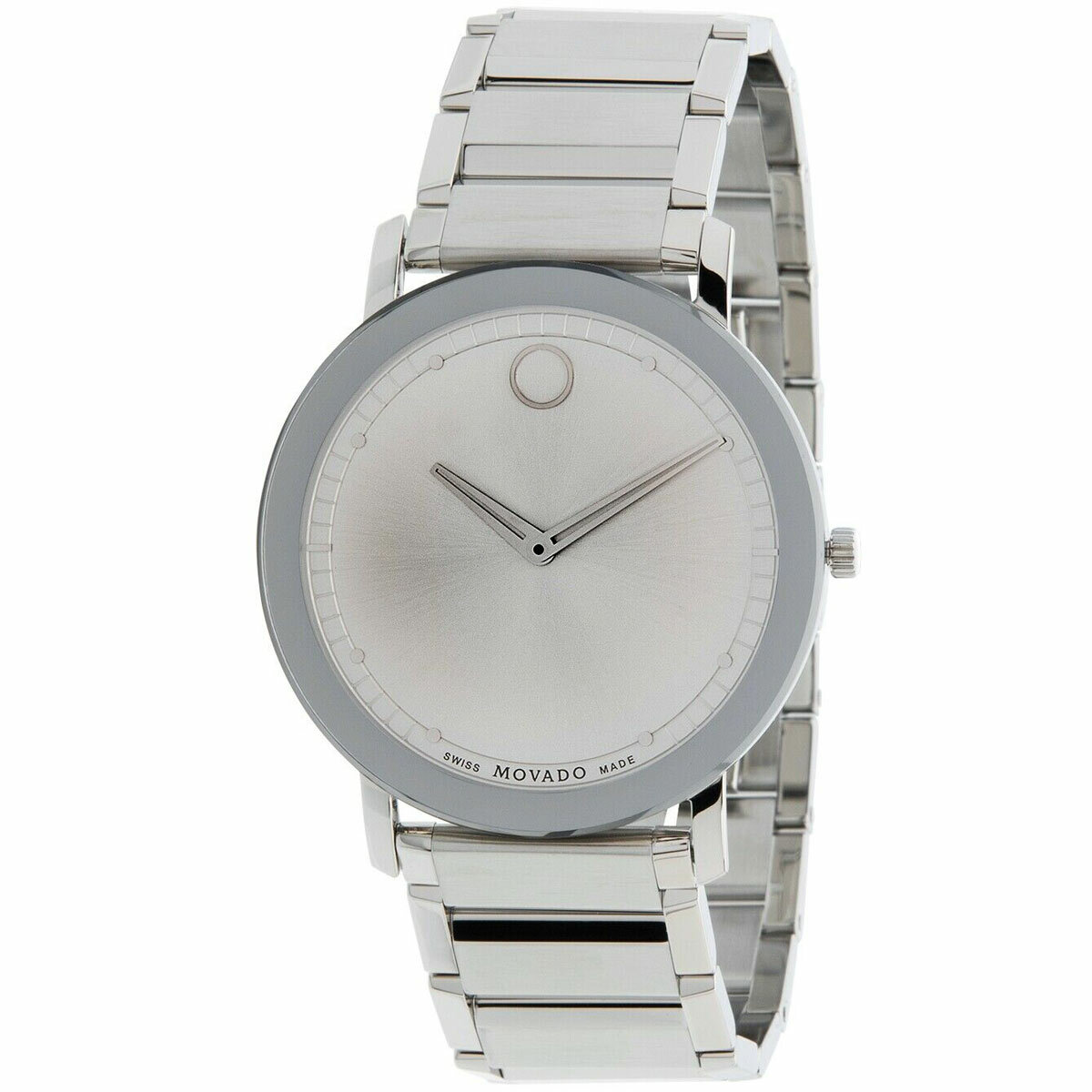 Movado Silvertone Quartz Watch 0606886 - Used, Good Condition 
