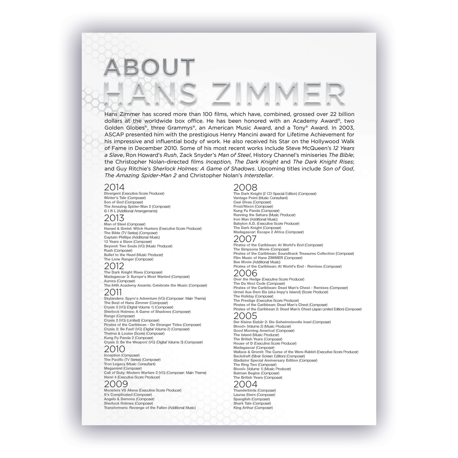 Thumbnail - Alfred Music Hans Zimmer Collection