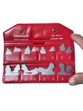 Starrett S167A Radius Gage Set w/Case, no 1/32"+ 17/64" W/Pouch & Box