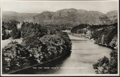 Dean's Cross, Perth & Kinross bei Dunkeld - River Tay - JB White Postkarte ca. 1930er