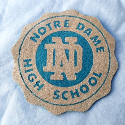 NOTRE  DAME  HIGH SCHOOL PATCH EST VINTAGE 1964