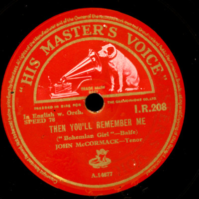 JOHN McCORMACK -TENOR- Love's Secret / The Bitterness of...Schellackplatte S1602