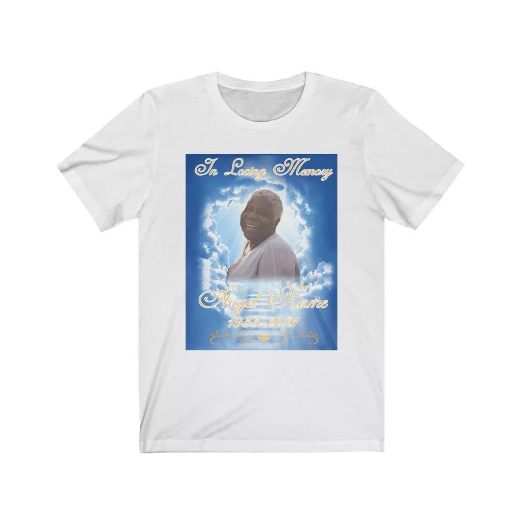 Personalized Memorial T-Shirt Custom Picture Photo In Loving Memory Sky  Tshrit