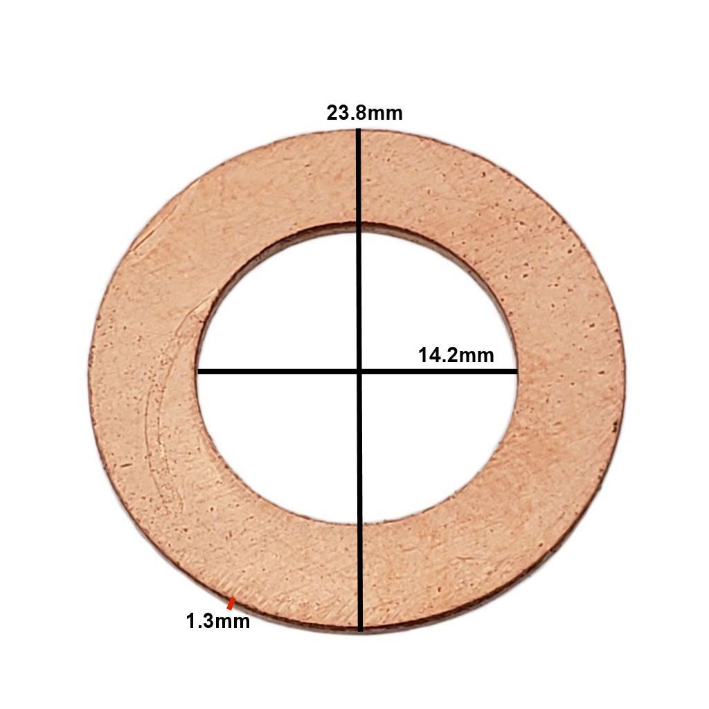 (50) M14 Copper Oil Drain Plug Gasket Fits Dorman 095-010 Mercedes 007603014106