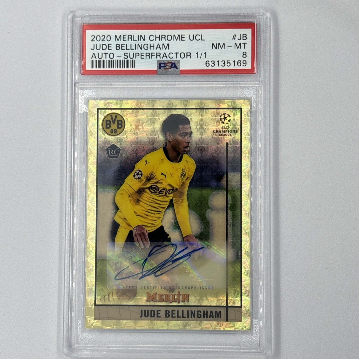 2020 topps chrome ベリンガム RC Auto PSA8 2020 topps chrome ベリンガム RC Auto PSA8（JUDE BELLINGHAM