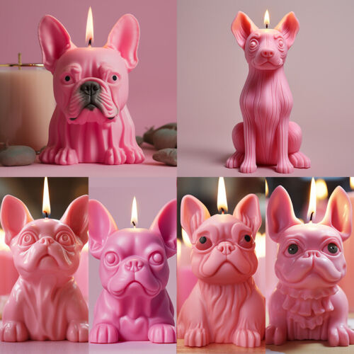 Creative French Bulldog Mould Candle Silicone Candle Making DIY Candle Mould - Picture 1 of 8