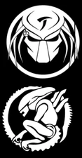 2 Pack Predator Alien Xenomorph Vinyl Decal Car Windows Laptop Tablet Notebook