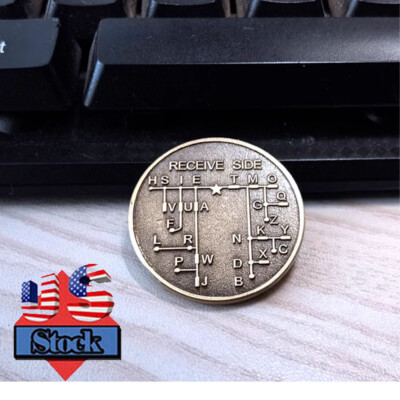 Bronze CW Morse Code Decoder Chart Medal Coin Commemorative Coin Gift Prize NEW