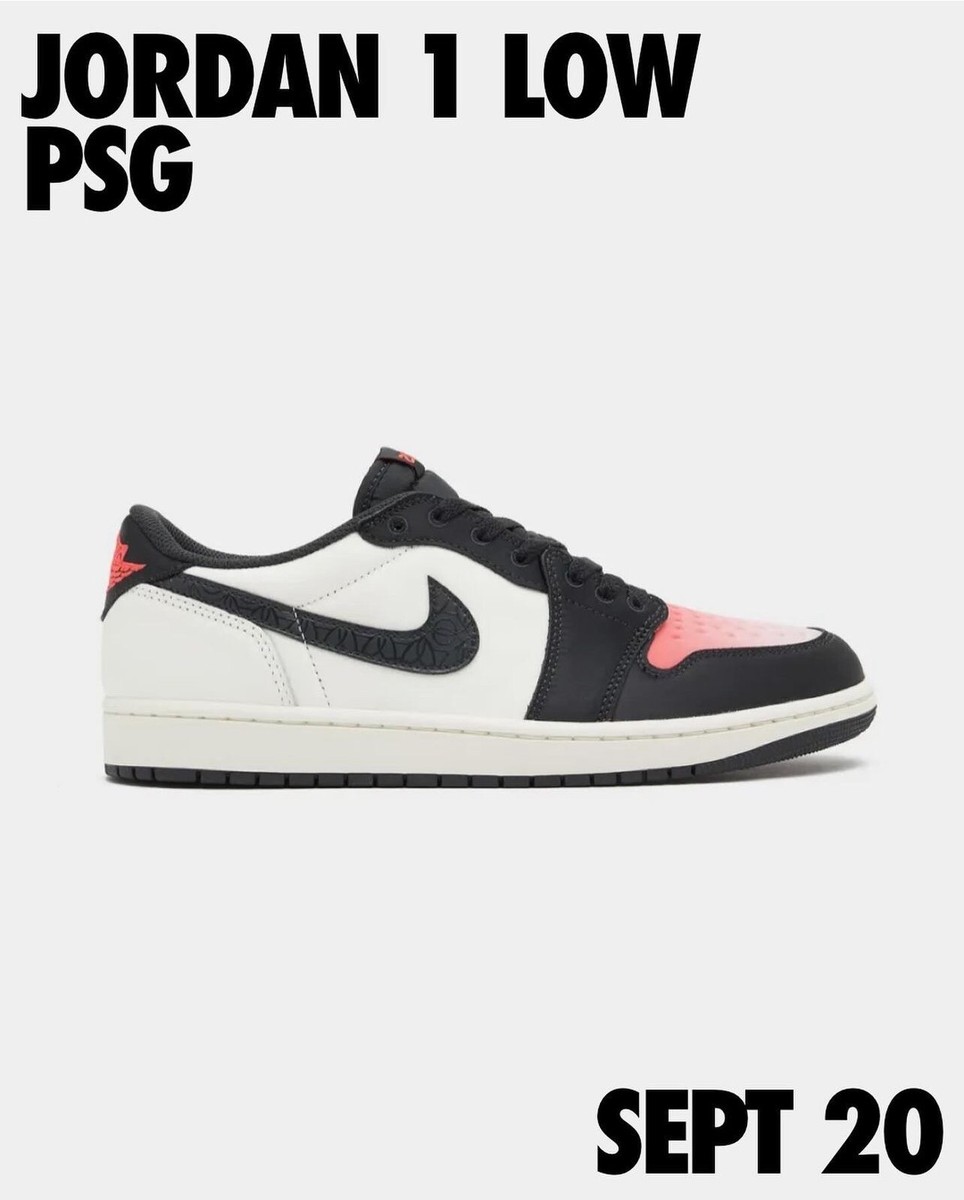 Size 10.5 - Paris Saint-Germain x Air Jordan 1 Retro OG Low Sail