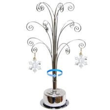 Ornament Tree Display Stand Rotating Holder Hanger 16.75 Inch Wire Hook Hanging