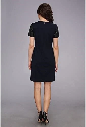 Donna Morgan 237615 Mujer Cuero Manga Ponte Shift Azul Marino/Negro Talla 8 Foto 4 de 4