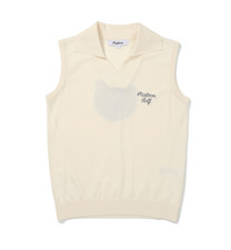 [Malbon Golf] Bucket Collar Vest - Cream (Woman)