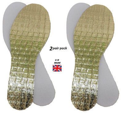 Heat Reflective Insole 2 Pair Pack of Heat Reflecting Foil Comfort Ready Cut to Size Shoe ...