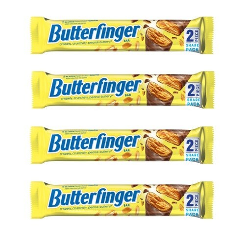 910966 4 X 104.8G PACKET BUTTERFINGER 2 PIECE SHARE PACK CHOCOLATE BAR - Picture 1 of 3