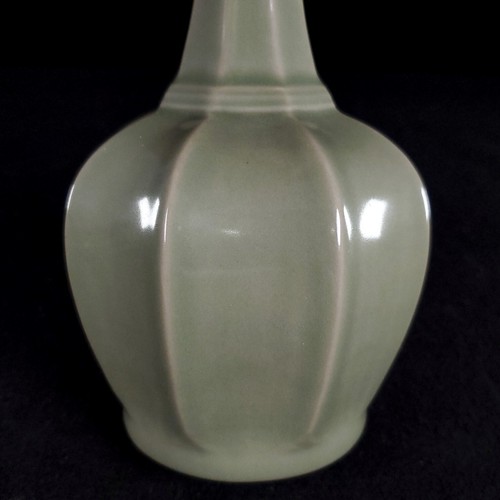 8.5”Chinese Antique Porcelain Song Yue kiln secret color polygonal vase - Picture 7 of 9